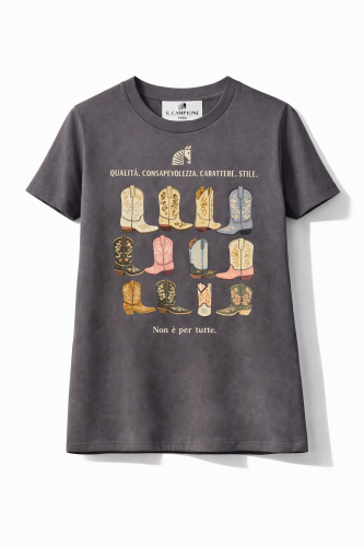 T-shirt Ragazza - grafitowy